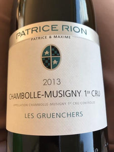 2013 Patrice Rion Chambolle-Musigny 1er Cru Gruenchers (750ml)