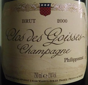 2000 Philipponnat Champagne Brut Clos des Goisses (750ml)