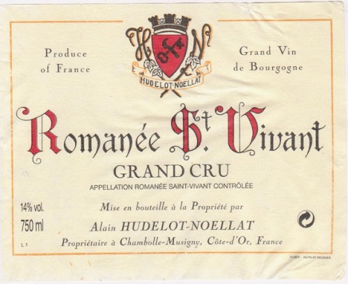 2016 Domaine Hudelot Noellat Romanee st Vivant Magnum (1500ml)