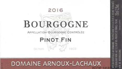 2016 Domaine Robert Arnoux / Arnoux-Lachaux Bourgogne Pinot Fin (750ml)