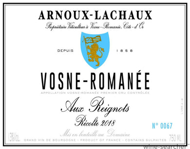 2017 Domaine Arnoux-Lachaux Vosne-Romanee 1er Cru Aux Reignots (750ml)