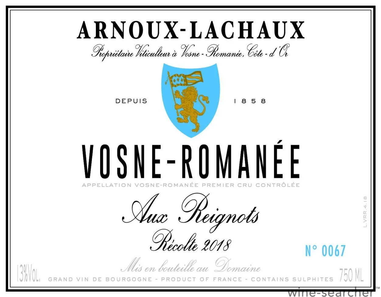 2017 Domaine Arnoux-Lachaux Vosne-Romanee 1er Cru Aux Reignots (750ml)