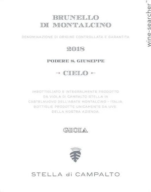 2018 Stella di Campalto Brunello di Montalcino Podere San Giuseppe 'Cielo' (750ml)