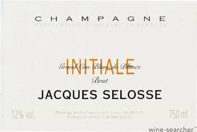 Jacques Selosse Initial Blanc De Blancs Grand Cru Brut (2019) (750ml)