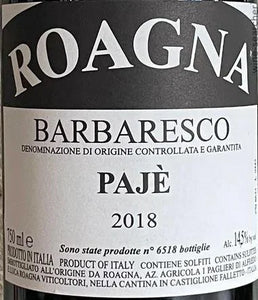 2019 Roagna Barbaresco Pajè (750ml)