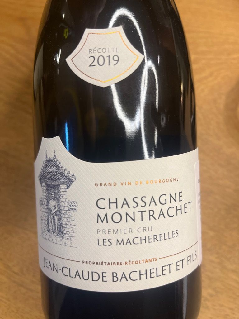 2023 Domaine Jean-Claude Bachelet et Fils Chassagne-Montrachet 1er Cru Les Macherelles (750ml)