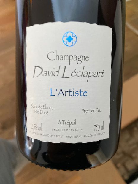 2013 David Leclapart Champagne Premier Cru L'Artiste Blanc de Blancs Pas Dosé Trépai (750ml)