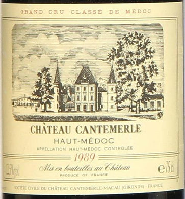 1989 Château Cantemerle, Haut Medoc (750ml)