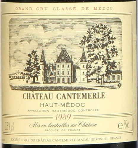 1989 Château Cantemerle, Haut Medoc (750ml)