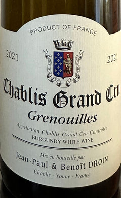 2022 Jean-Paul & Benoit Droin Chablis Grand Cru Grenouilles (750ml)