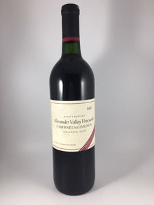 1990 Alexander Valley Vineyards "Wetzel Family Estate" Alexander Valley Cabernet Sauvignon (750ml)