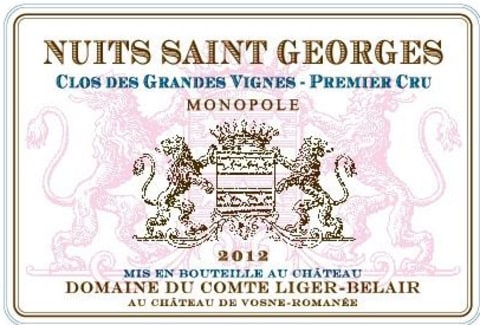 2012 Domaine du Comte Liger-Belair Nuits St. Georges 1er Cru Clos des Grandes Vignes  (750ml)