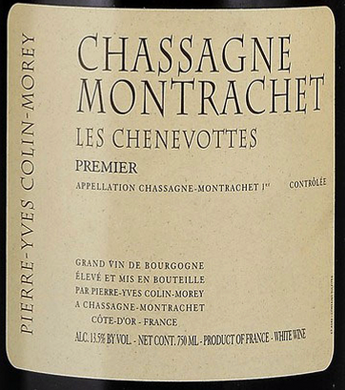 2022 Pierre-Yves Colin-Morey Chassagne-Montrachet 1er Cru Les Chenevottes 3L (3000ml)