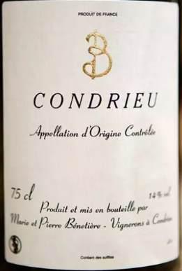 2012 Marie et Pierre Bénetière Condrieu Le Riollement (750ml)