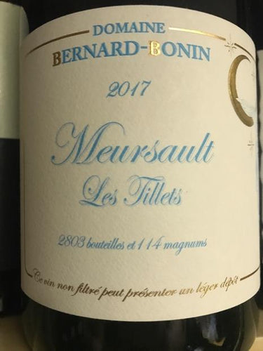 2017 Domaine Bernard-Bonin Meursault Tillets (750ml)