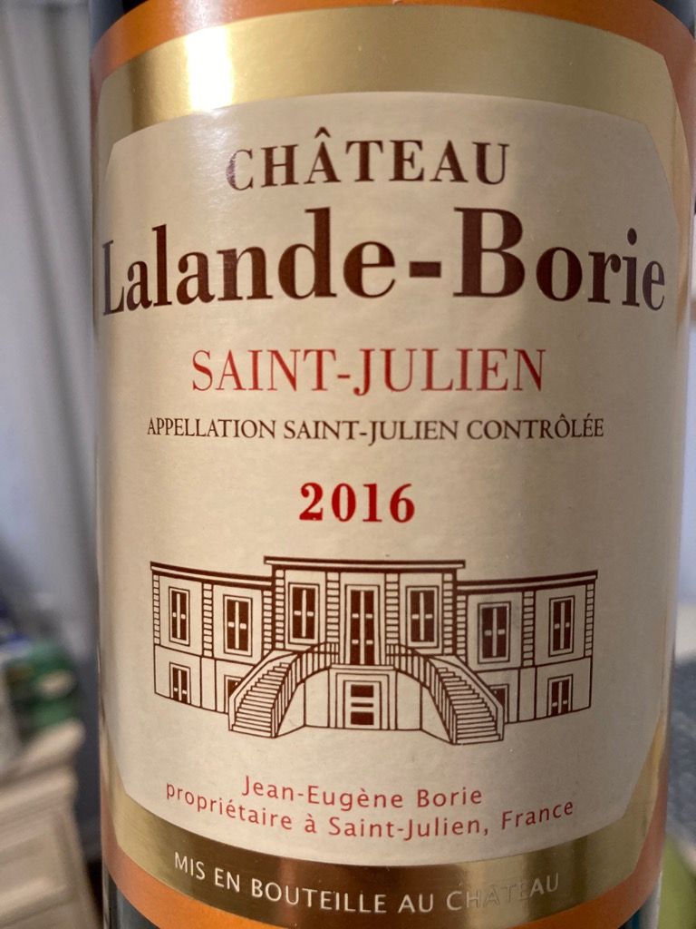 2016 Chateau Lalande-Borie, Saint Julien (750ml)