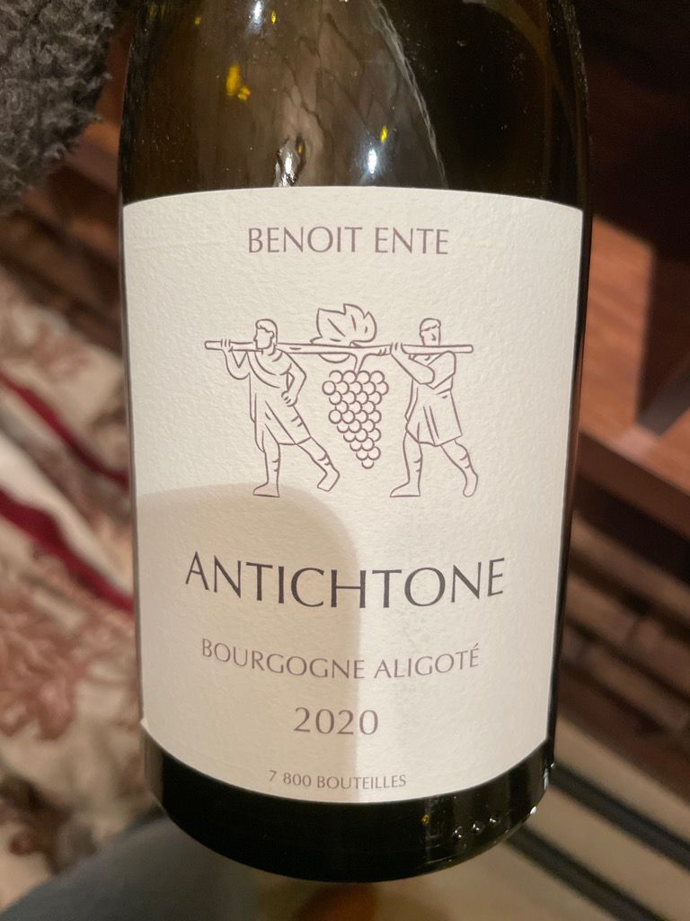 2020 Benoit Ente Bourgogne-Aligoté Antichtone (750ml)