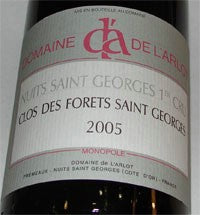2005 Domaine de L'Arlot Nuits St. Georges 1er Cru Clos des Forêts St. Georges (750ml)