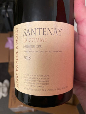 2019 Pierre-Yves Colin-Morey Santenay 1er Cru La Comme Blanc (750ml)