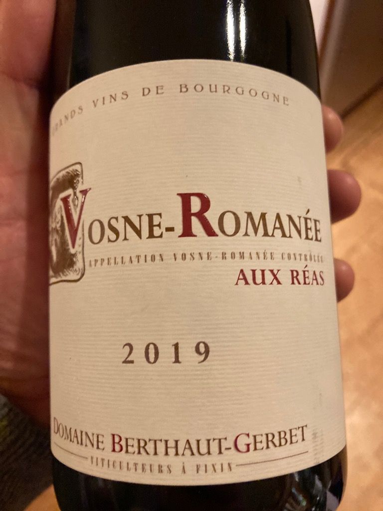 2019 Domaine Berthaut-Gerbet Vosne-Romanée Aux Réas (750ml)
