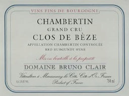 2019 Domaine Bruno Clair Chambertin-Clos de Bèze (750ml)