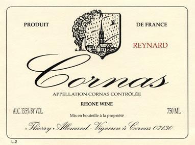2018 Thierry Allemand Cornas Reynard (750ml)