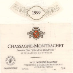 1999 Domaine Ramonet Chassagne-Montrachet 1er Cru Clos de la Boudriotte Rouge (1500ml)
