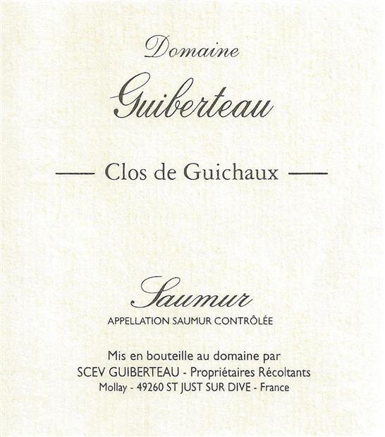 2019 Domaine Guiberteau Saumur Clos des Guichaux Blanc (750ml)