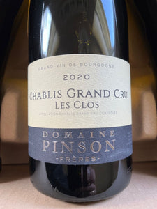 2020 Domaine Pinson Freres Chablis Les Clos Grand Cru (750ml)