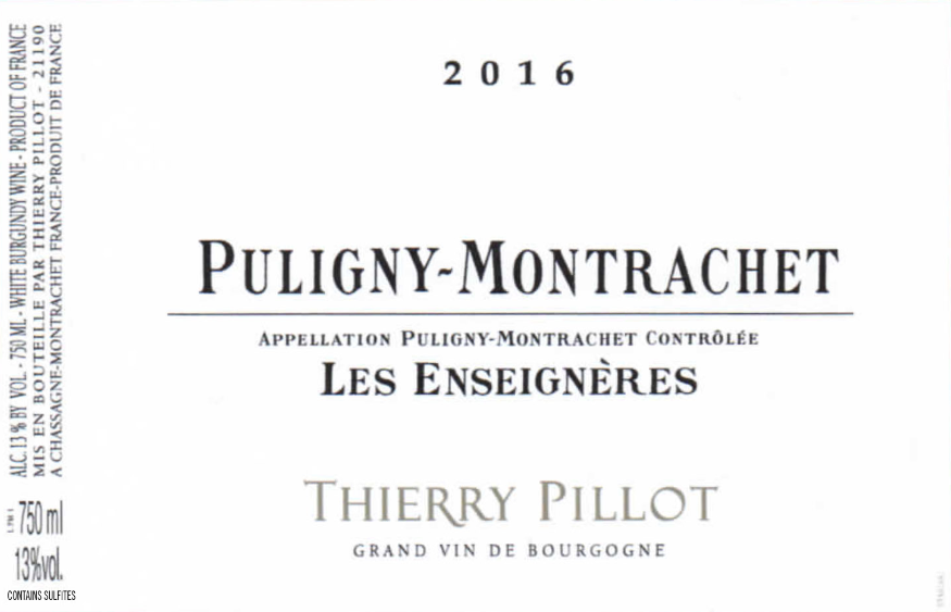 2017 Thierry Pillot Puligny-Montrachet Les Enseigneres (750ml)