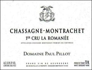 2018 Paul Pillot Chassagne-Montrachet 1er Cru La Romanée (750ml)